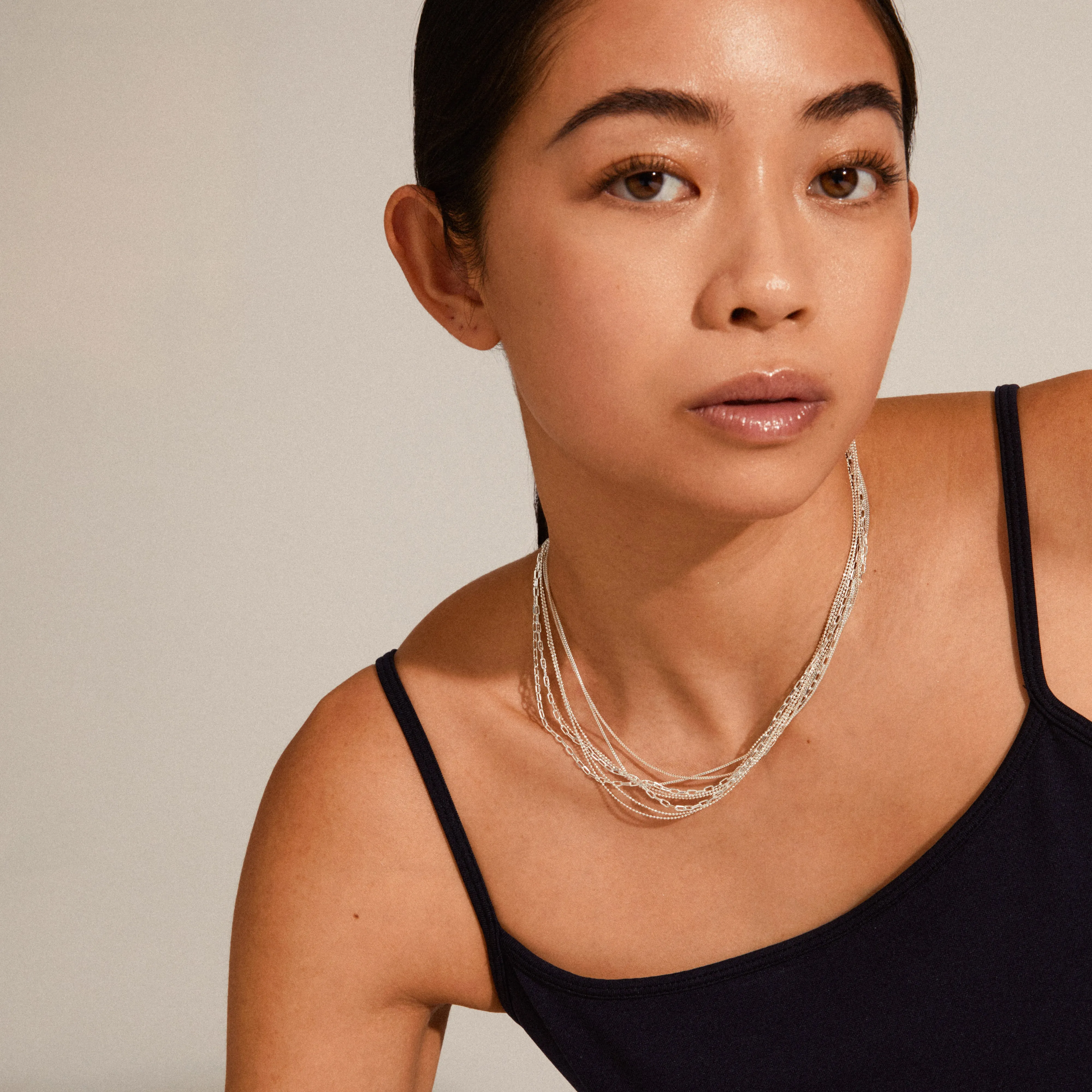 LILY chain necklace silver-plated