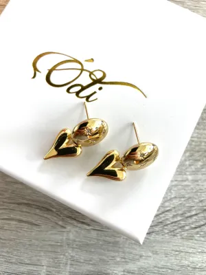 LOVE UNDER STARS-GOLD-EARRINGS-GIFT-CHARM JEWELLERY #238