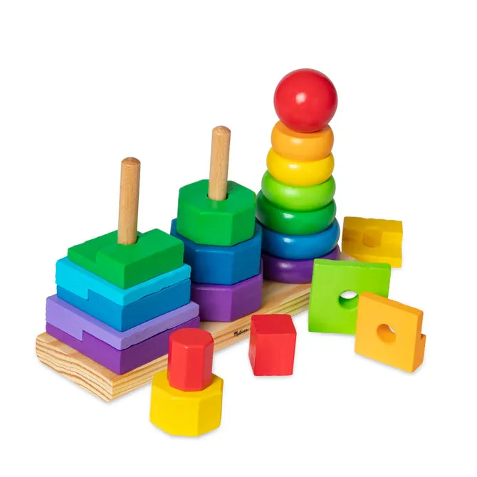 Melissa & Doug Geometric Stacker Toddler Toy