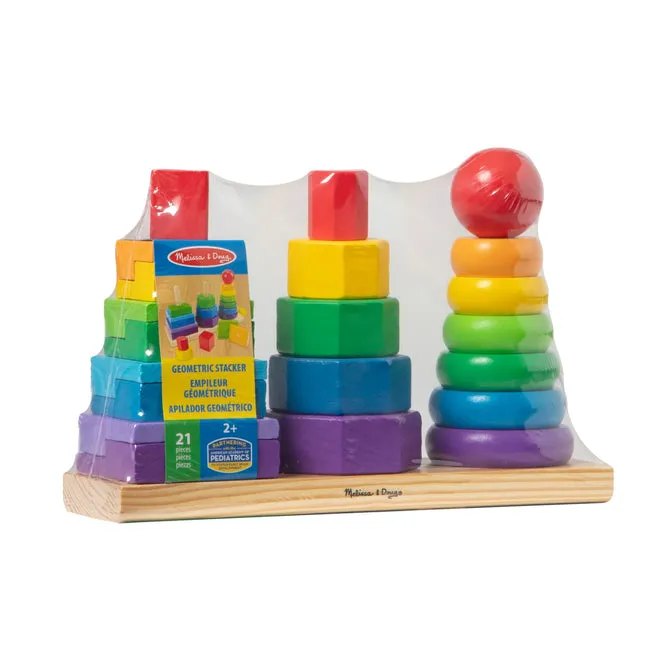 Melissa & Doug Geometric Stacker Toddler Toy
