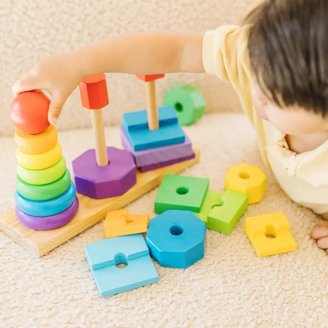 Melissa & Doug Geometric Stacker Toddler Toy