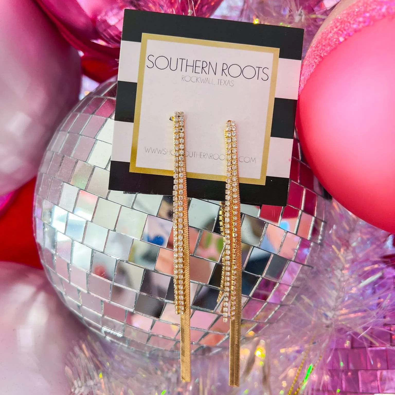 Mirrorball Earrings - Gold