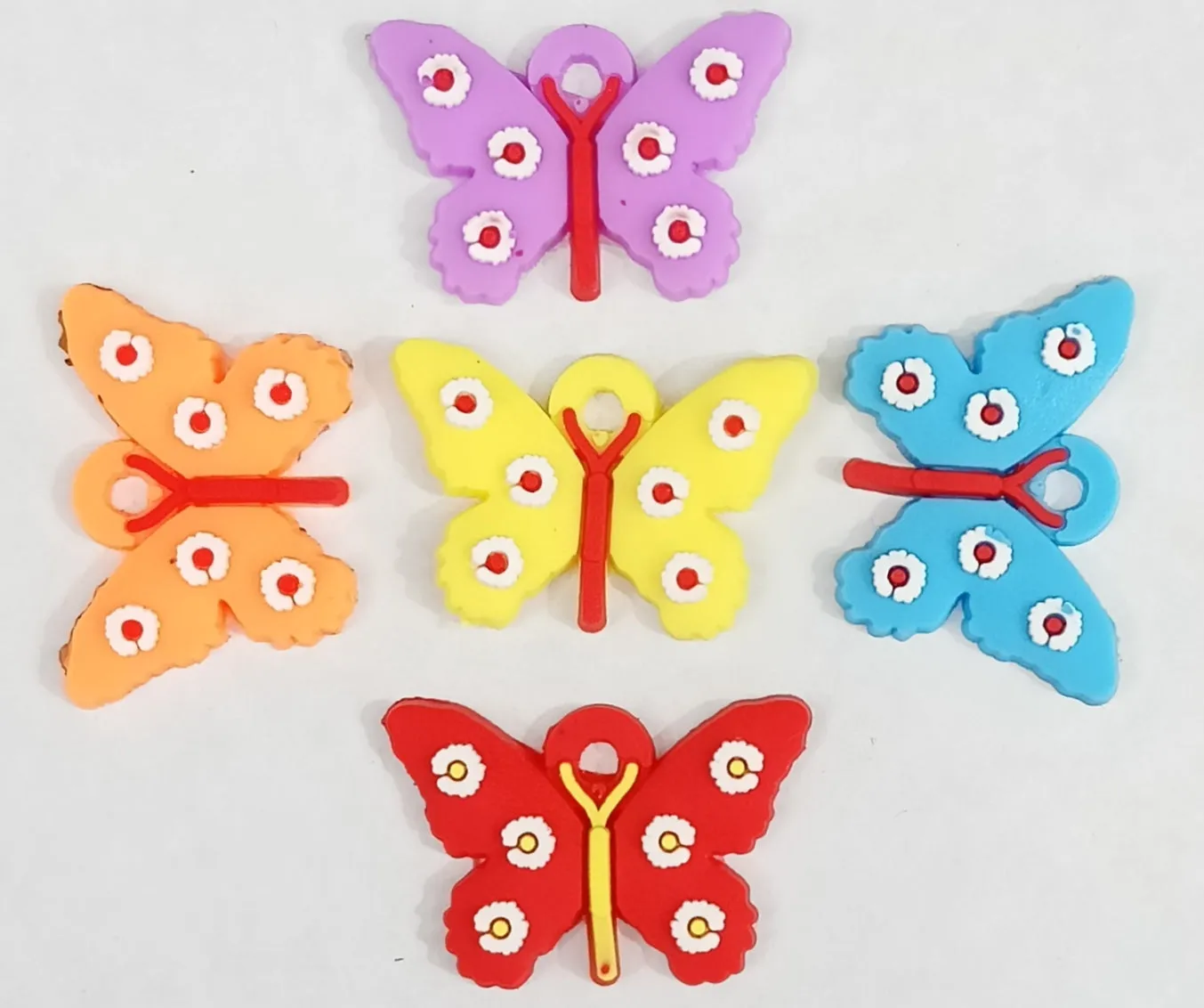 Multicolor Polymer Clay One Hole Charms