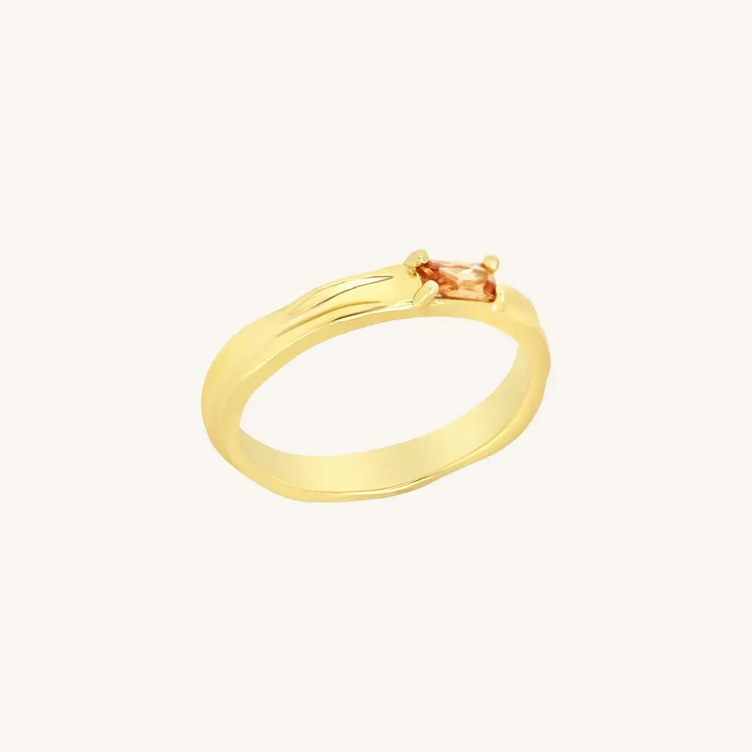 Myall Citrine Ring
