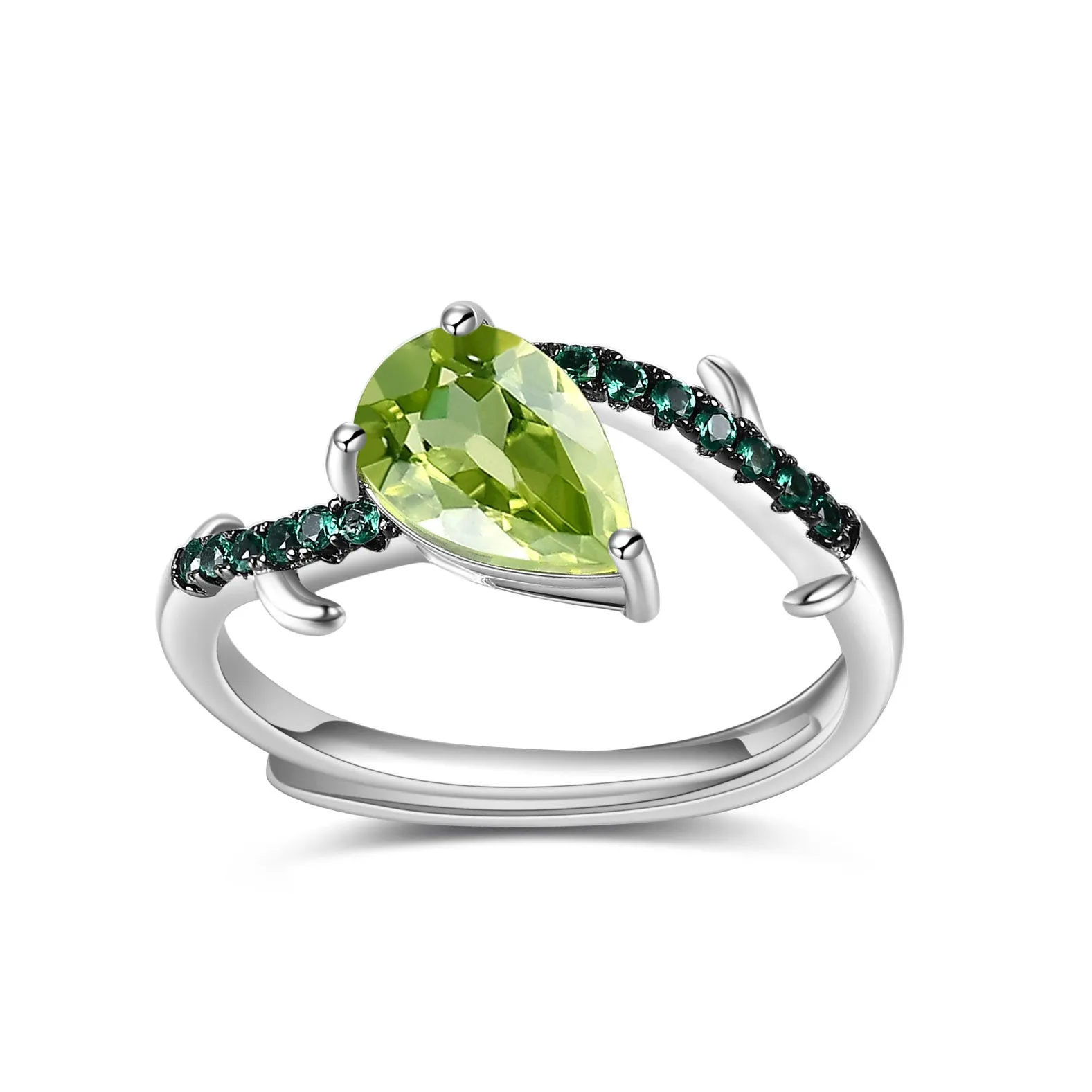 Natural Colorful Amethyst Adjustable s925 Sterling Silver Ring