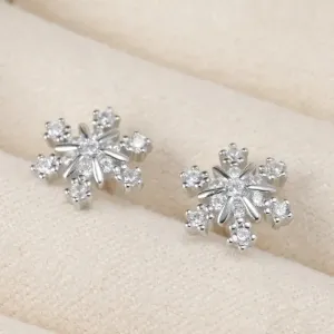 NB SNOWFLAKE STERLING SILVER EARINGS