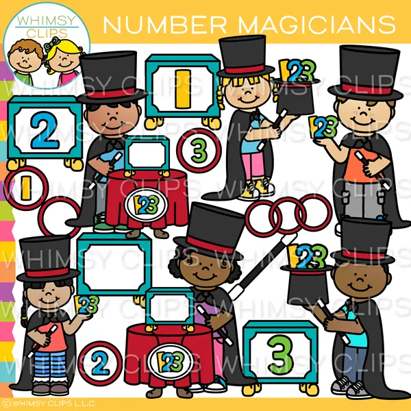 Number Magicians Clip Art