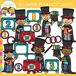 Number Magicians Clip Art