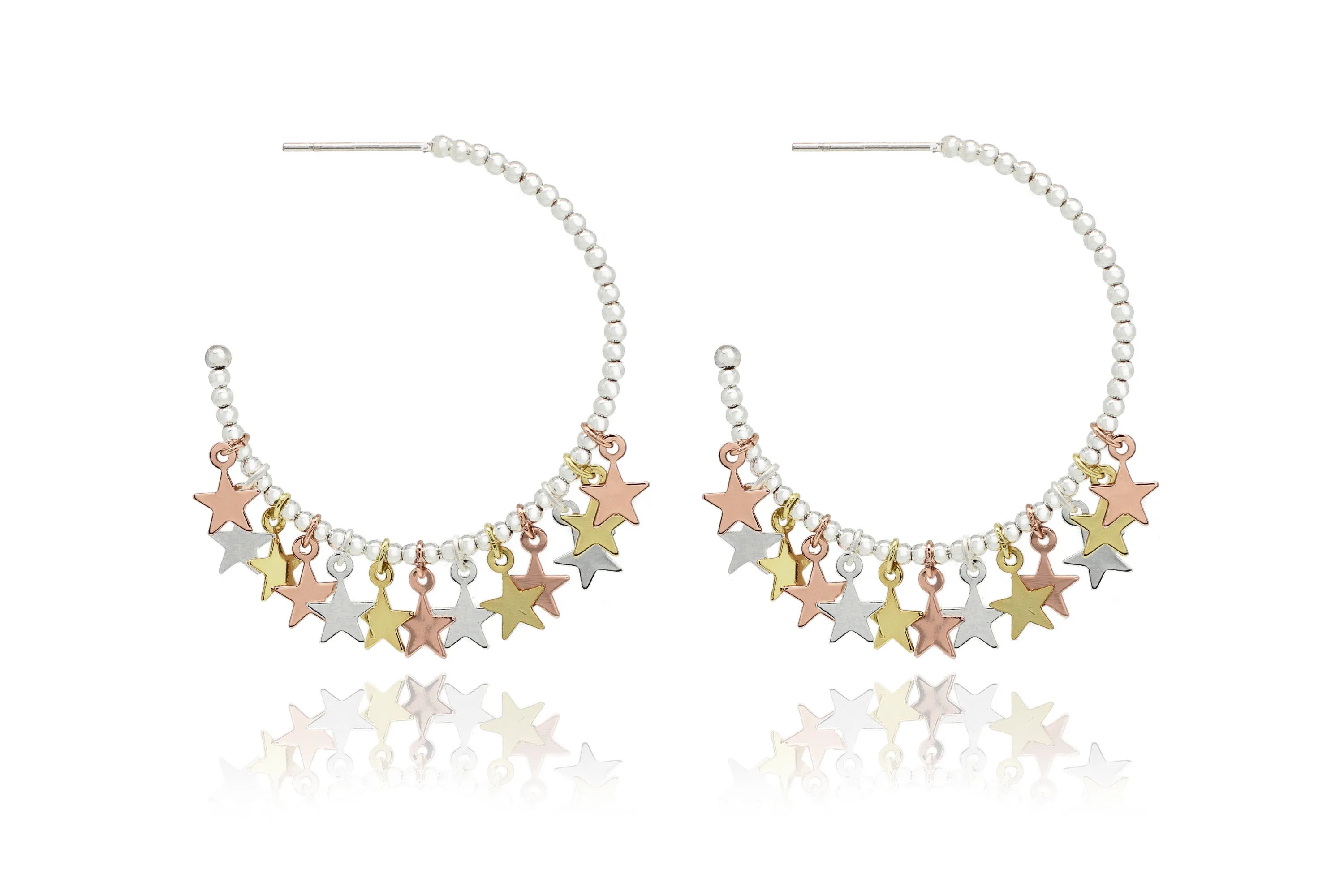 Oralia Multi Star Gold Hoop Earring