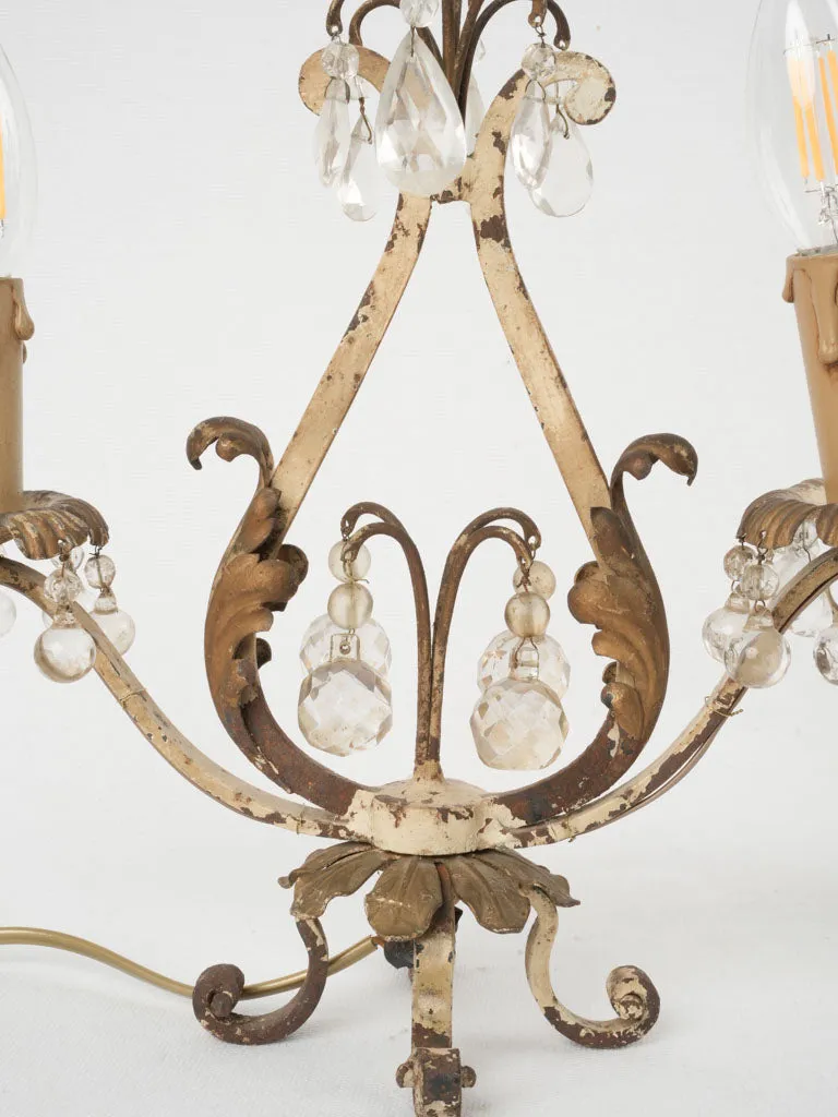 Pair of jeweled French table lamps -  girandoles
