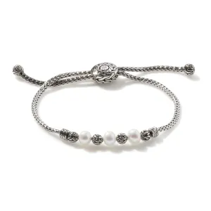 Pearl Slider Bracelet, Sterling Silver|BB900008