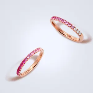 Pink Gradient Stack Ring