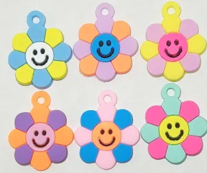 Pink Multicolor Polymer Clay One Hole Charms