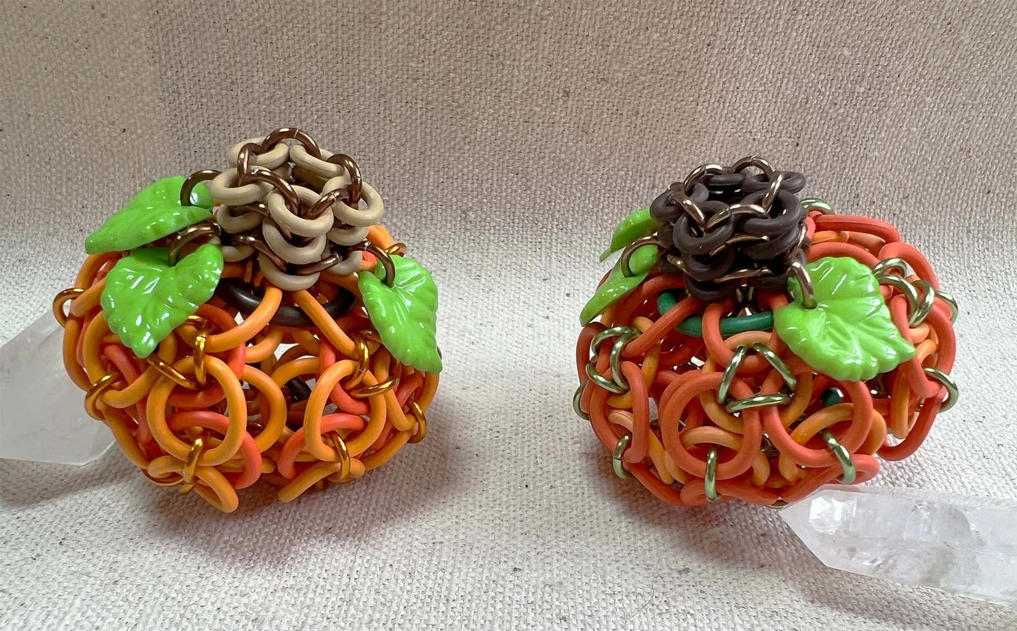 Pumpkin 3D Oriental Kaleidoscope Kit and Free Video - Bright Orange, Coral and Lt Tan
