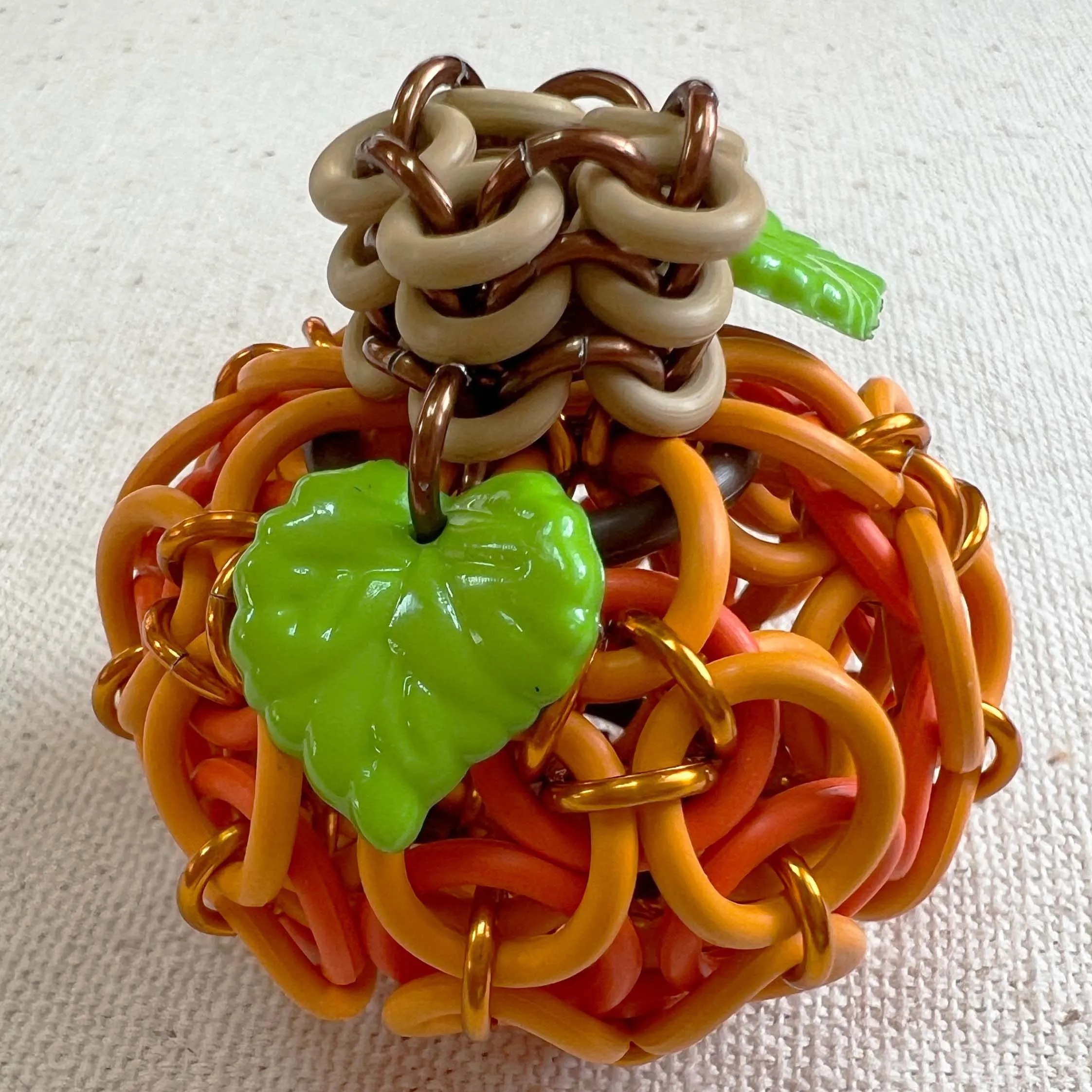 Pumpkin 3D Oriental Kaleidoscope Kit and Free Video - Bright Orange, Coral and Lt Tan