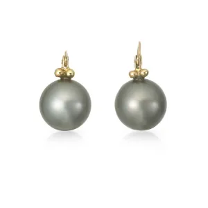 "Murbella" Black Pearl Earrings
