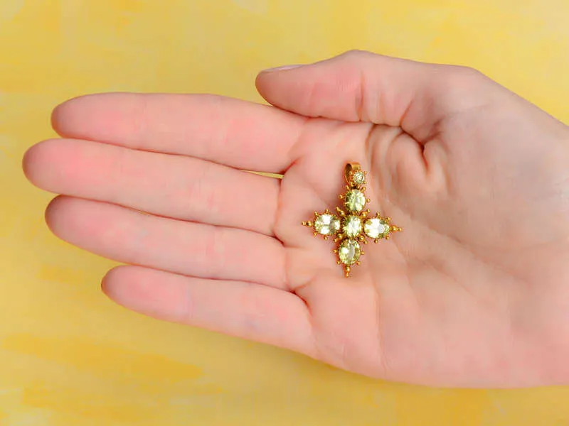 Radiant Georgian Chrysoberyl Pendant
