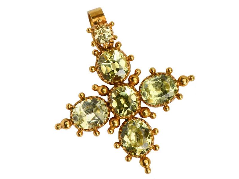 Radiant Georgian Chrysoberyl Pendant