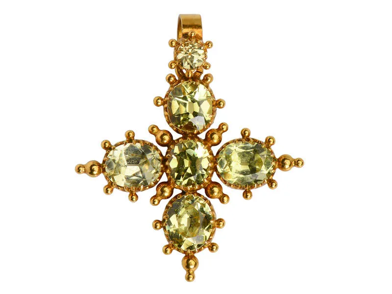 Radiant Georgian Chrysoberyl Pendant