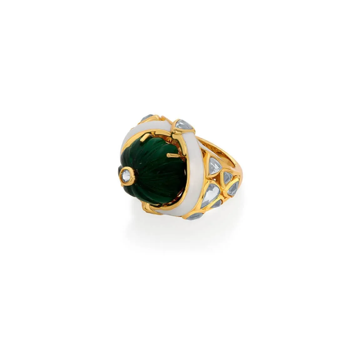 Raina Hydro Emerald & Mirror Statement Ring