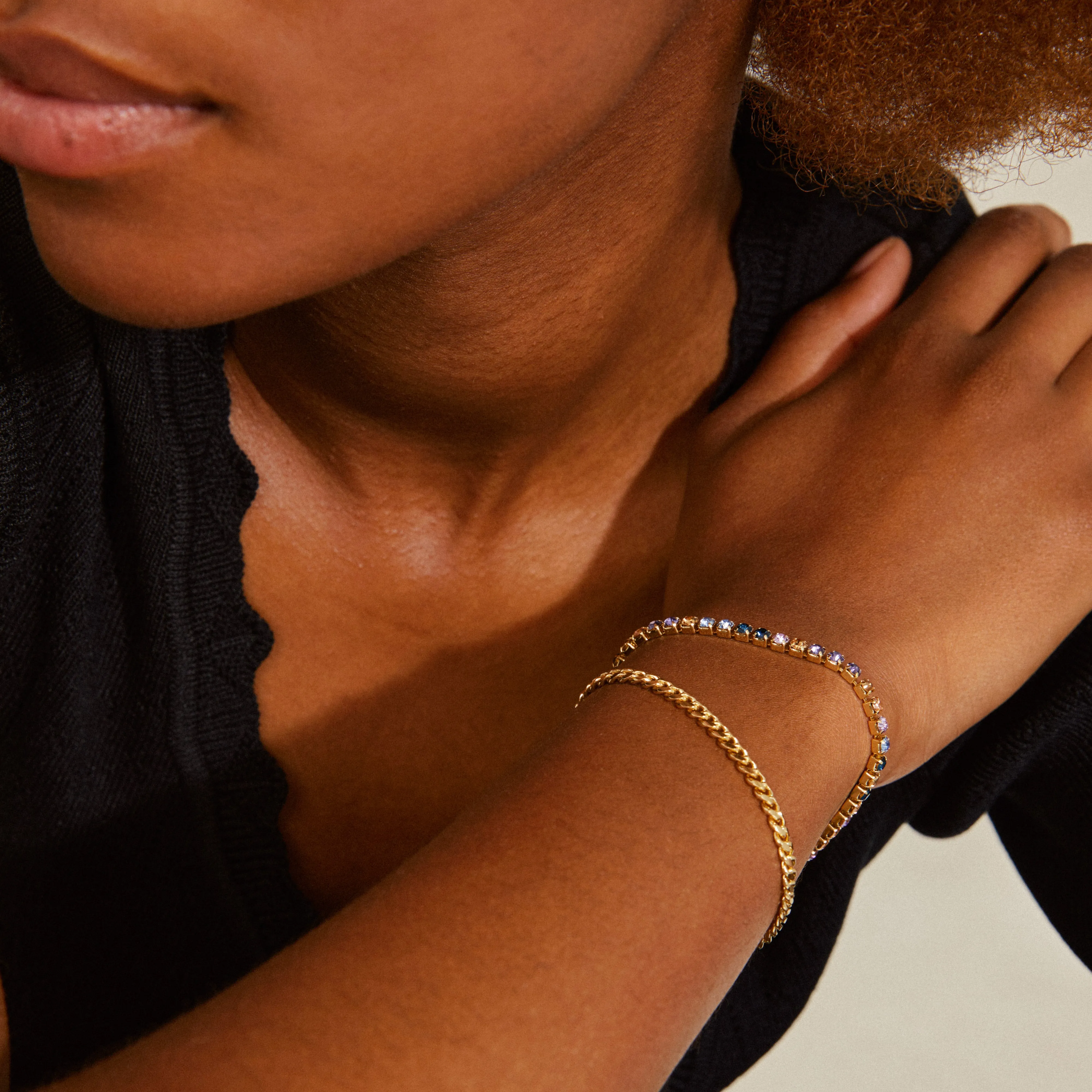 REIGN bracelet, 2-in-1 set, gold-plated