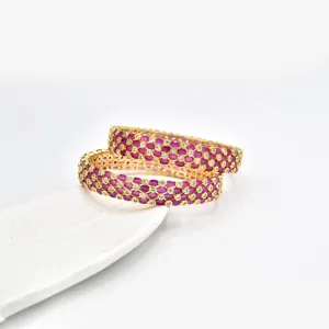 Rinki Pink Colored Stones Bangles