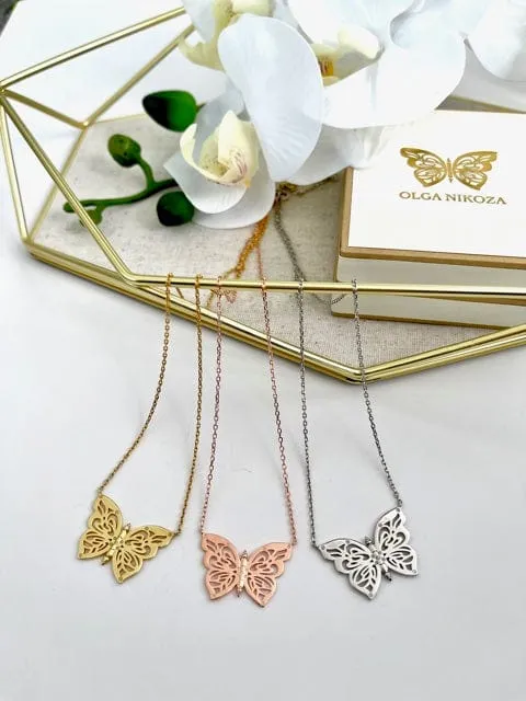 Rose-Gold Papillon Necklace