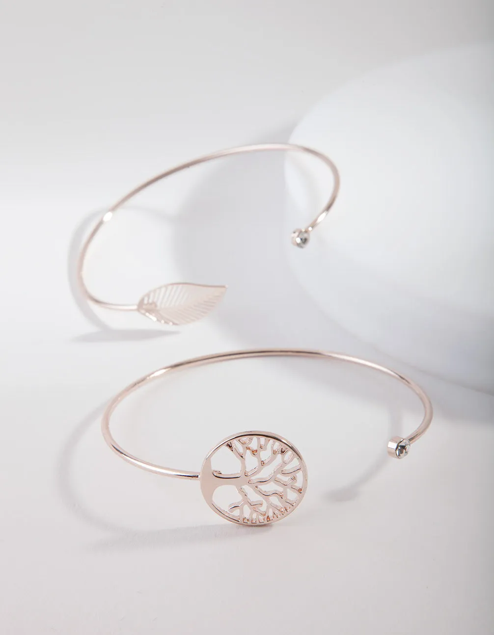 Rose Gold Tree Of Life Bangle Pack