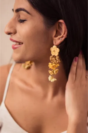 Samoolam Yellow Shower Floral Danglers