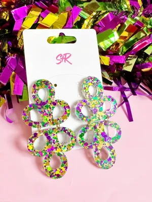 Sandy   Rizzo Mardi Gras Janey Earrings