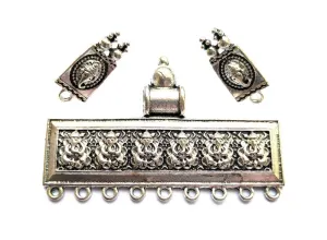 Silver German Silver Ganesha Pendant and Studs