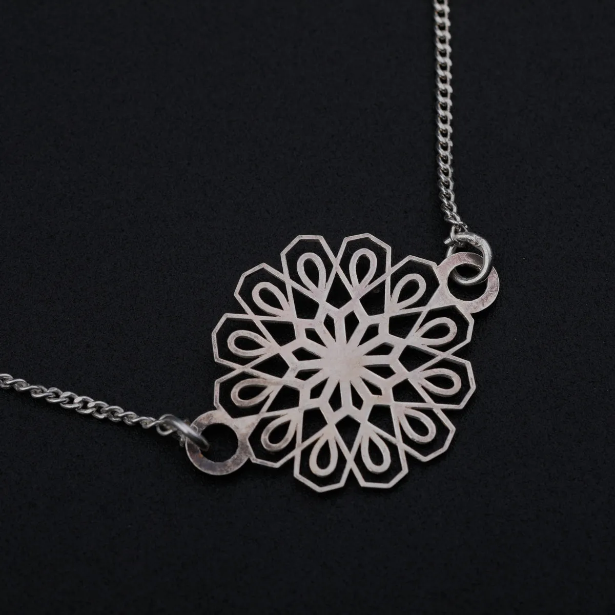 Silver Laser cut Design Bracelet
