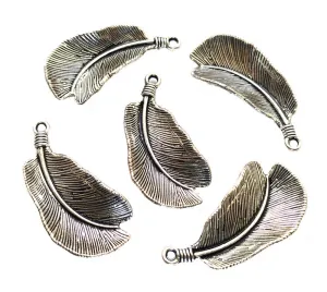 Silver Leaf German Silver Pendants
