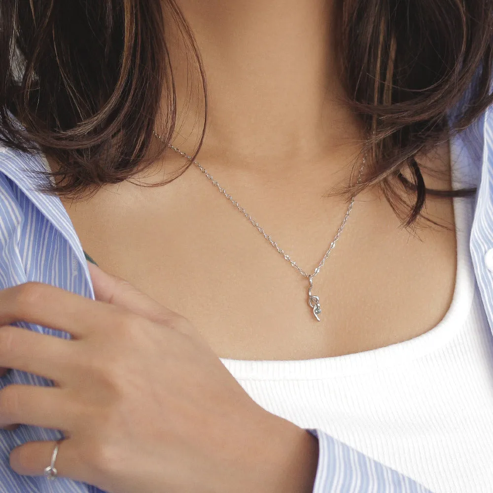Silver Tone Flat Chain Necklace