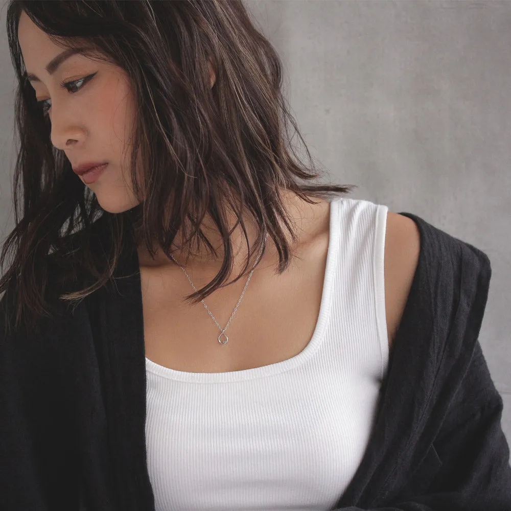 Silver Tone Flat Chain Necklace