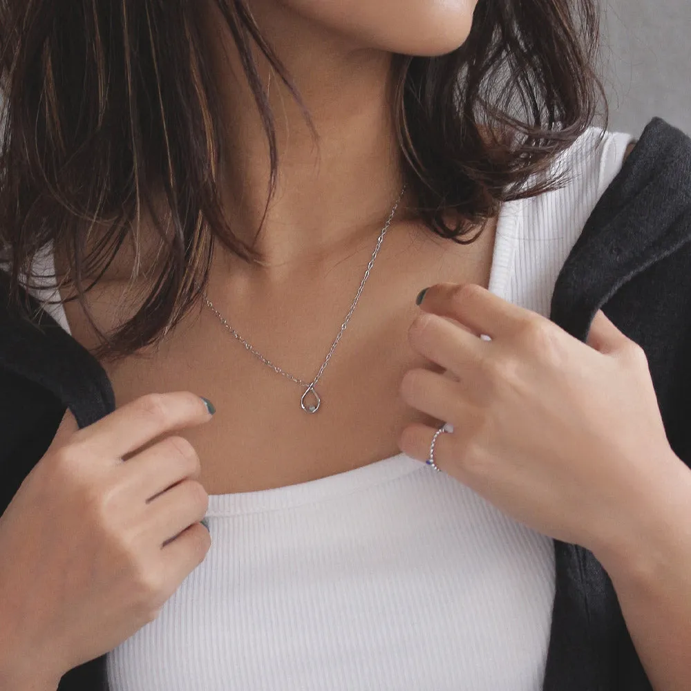 Silver Tone Flat Chain Necklace