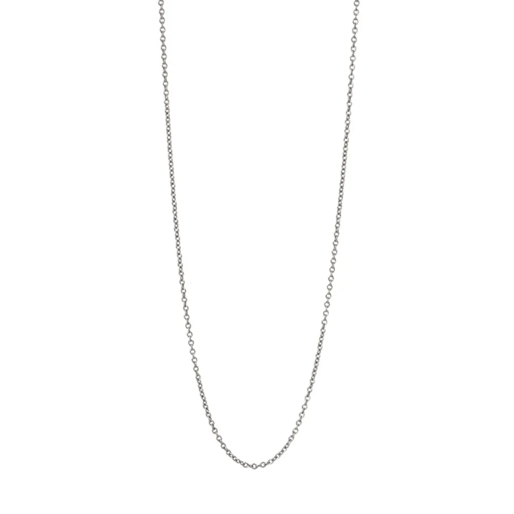Silver Tone Flat Chain Necklace