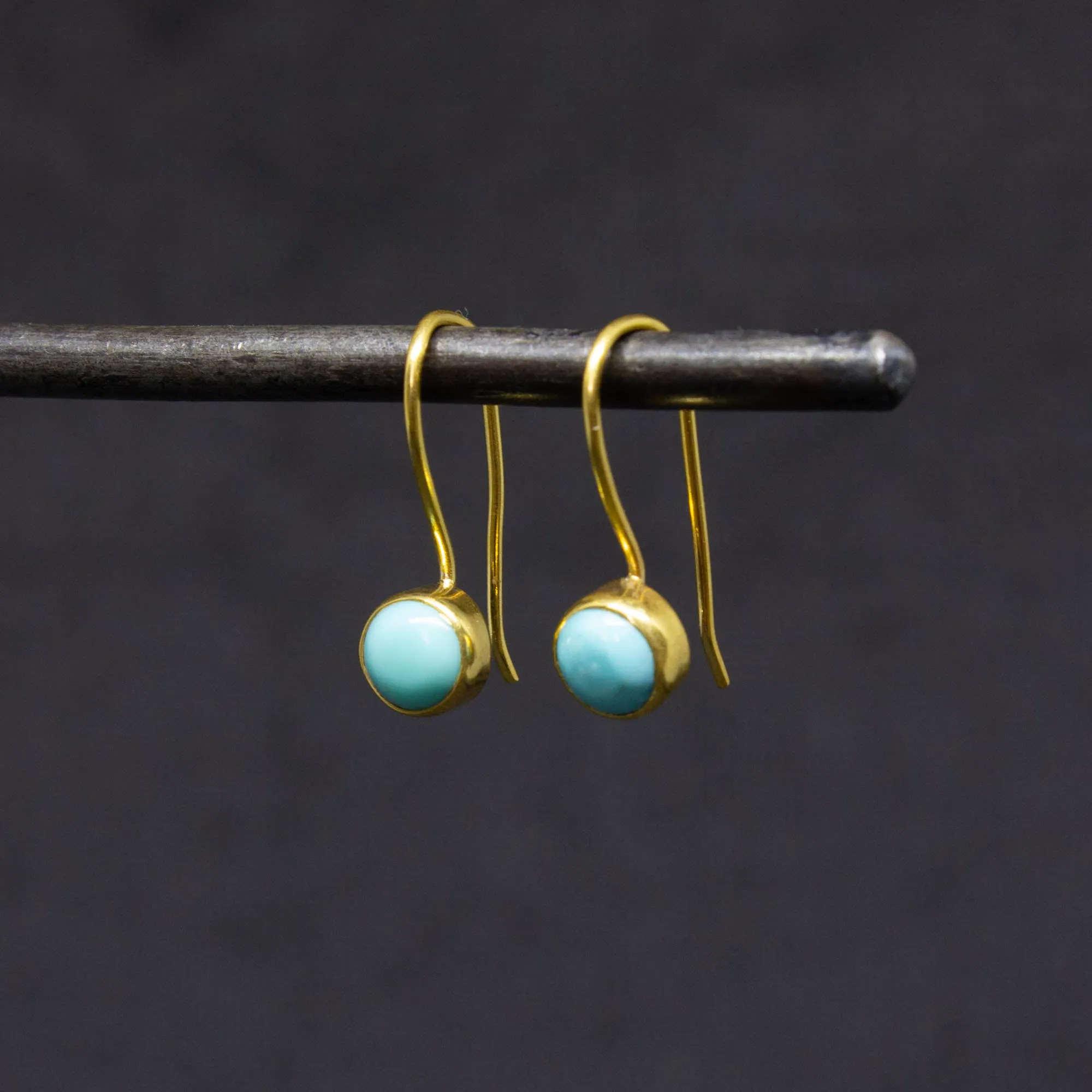 Small Turquoise Drop Earrings 