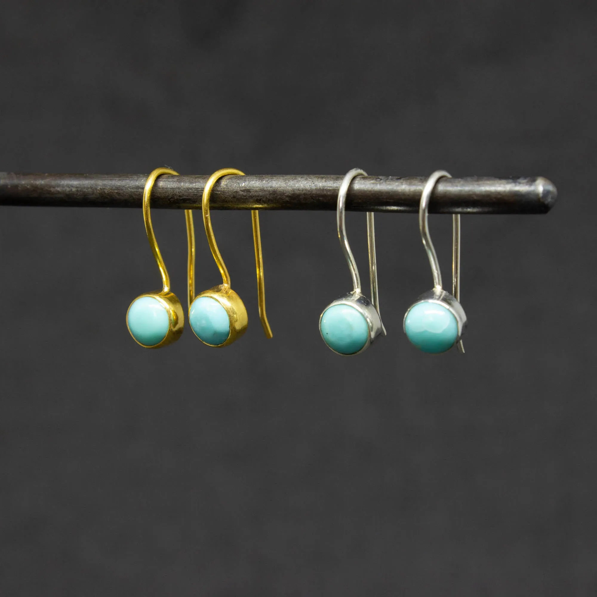Small Turquoise Drop Earrings 