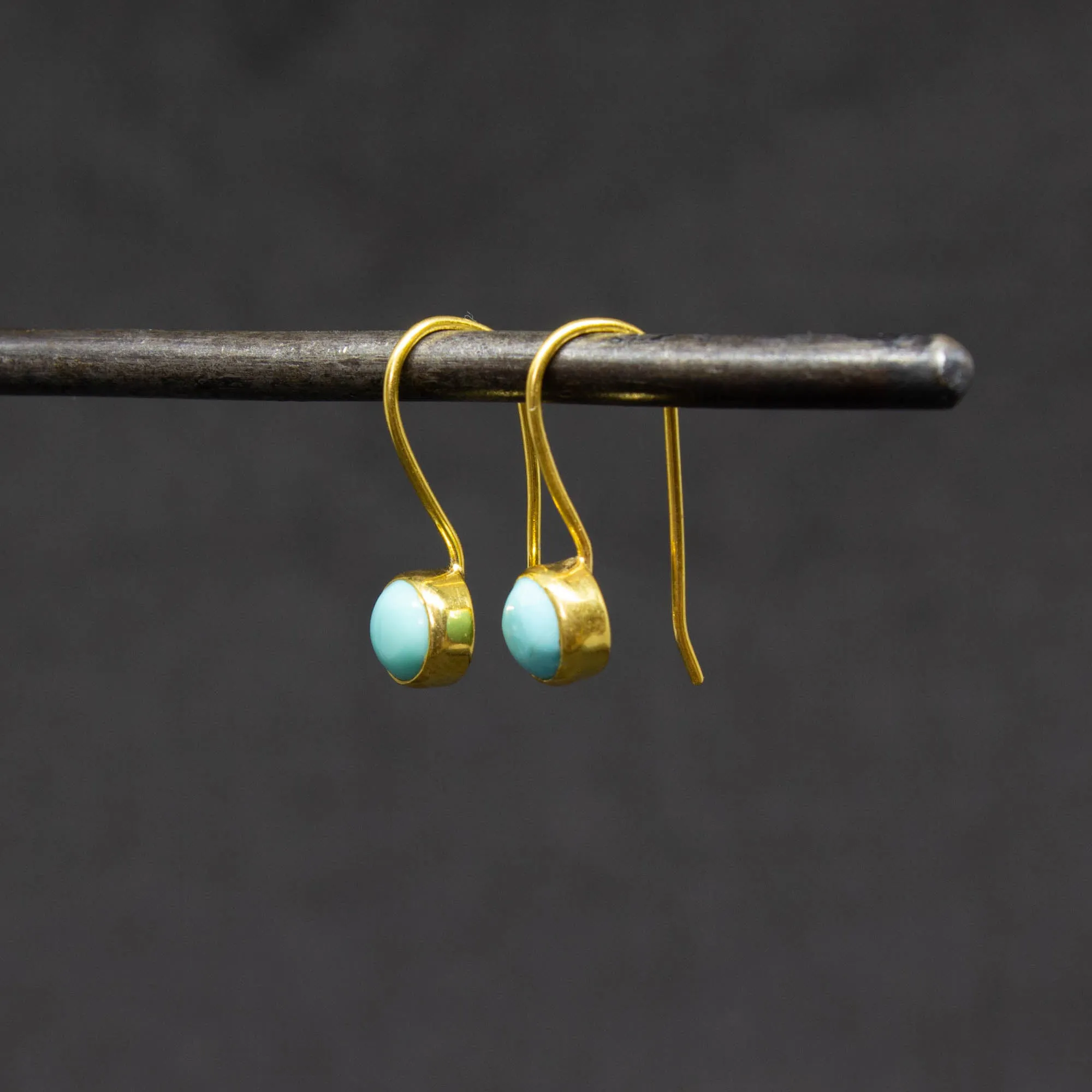 Small Turquoise Drop Earrings 