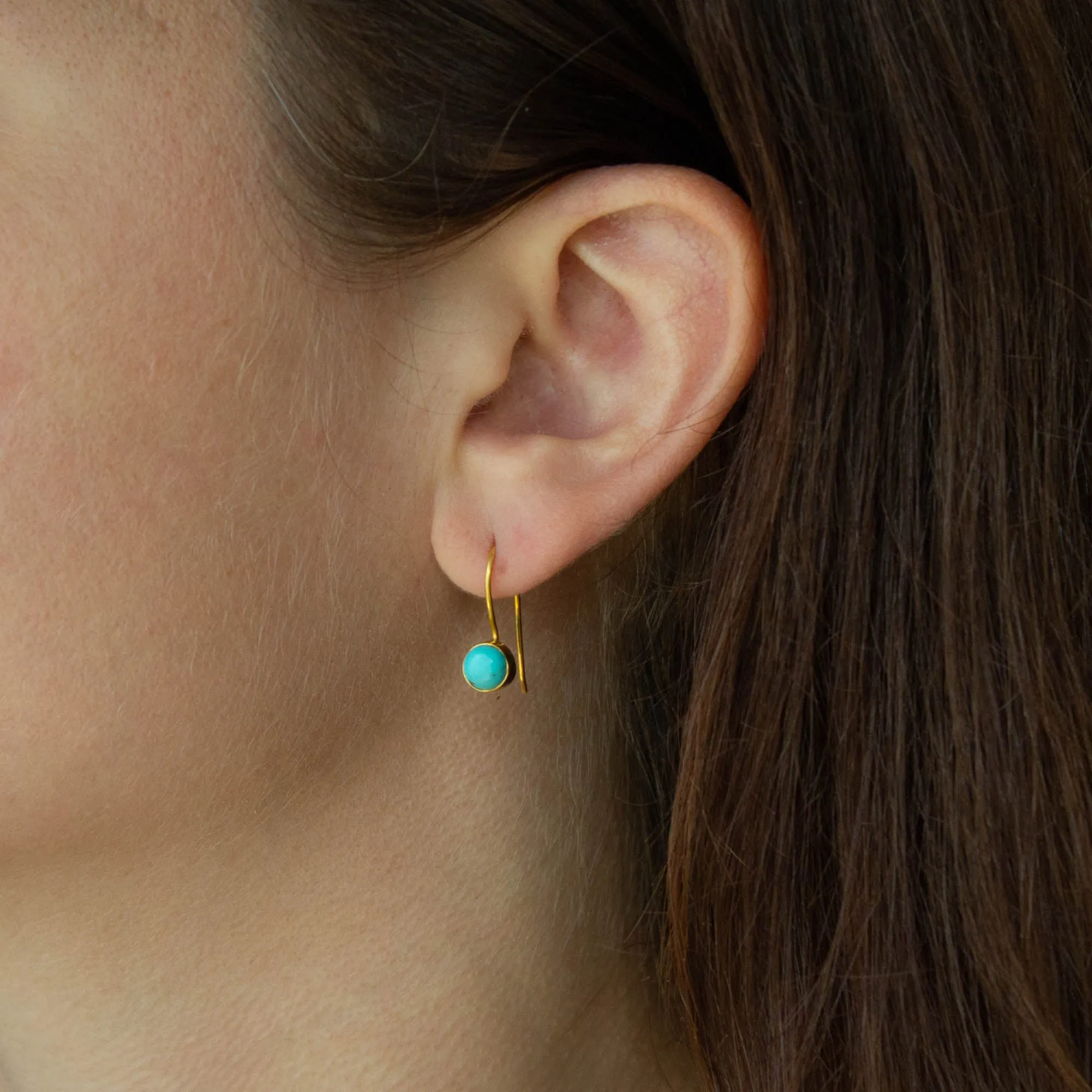 Small Turquoise Drop Earrings 