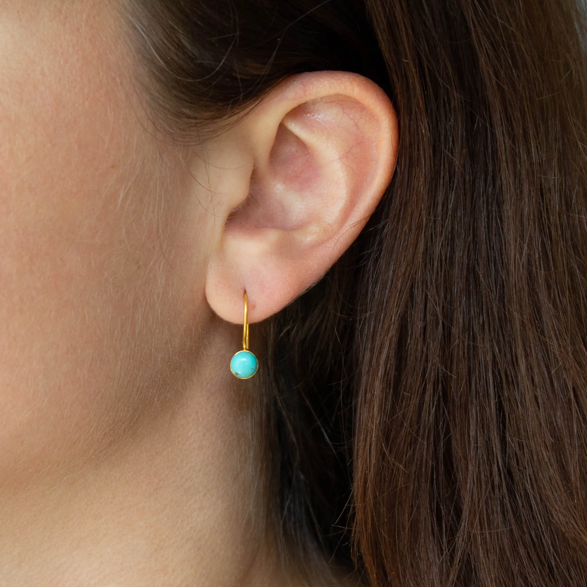 Small Turquoise Drop Earrings 