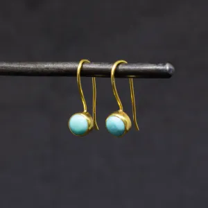 Small Turquoise Drop Earrings 