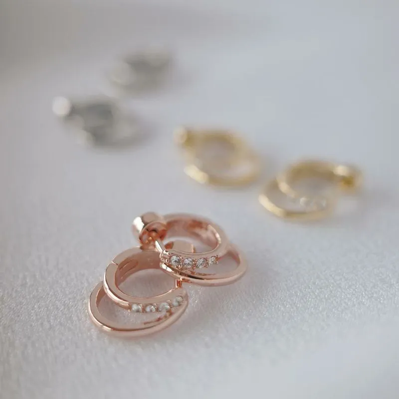 Smooth Touch Double Strand Hoop Earrings