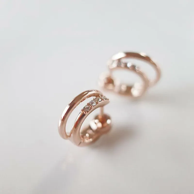 Smooth Touch Double Strand Hoop Earrings