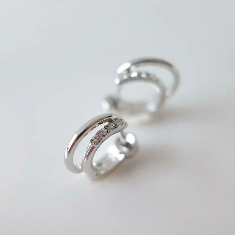 Smooth Touch Double Strand Hoop Earrings