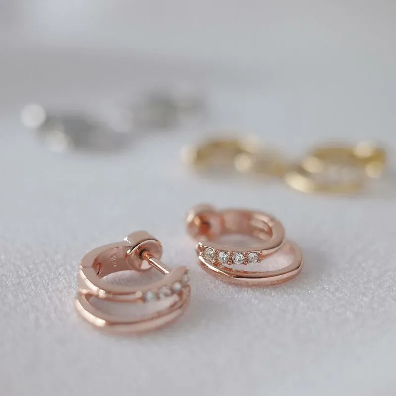 Smooth Touch Double Strand Hoop Earrings