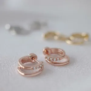 Smooth Touch Double Strand Hoop Earrings