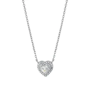 SS CZ heart Pendant