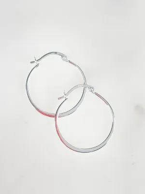 Sterling Silver 28mm Hoop Earrings